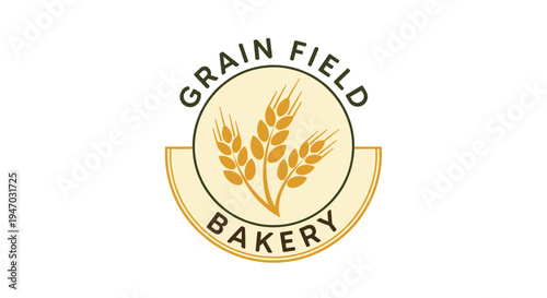 Bakery logo with wheat grains.