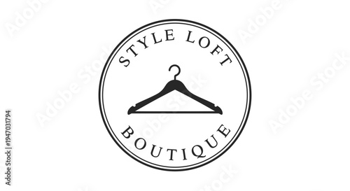 Black Hanger Clothing Store Logo.