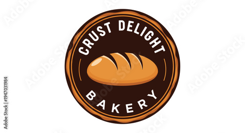 Brown bread bakery crust logo mark.