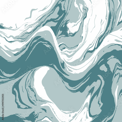 Abstract swirling patterns reminiscent of flowing water, capturing a sense of movement and depth with a cool, serene color palette.
