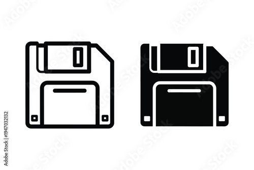Classic Floppy Disk Save Icon for Data Storage and Preservation