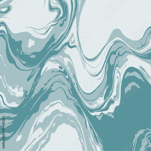 A beautiful teal marble texture with fluid shapes and organic waves, perfect for adding a touch of elegance and artistic flair to any project.
