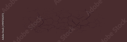 Brown cracked earth background, earthy texture. The background features deep brown tones with a rugged, cracked pattern throughout
