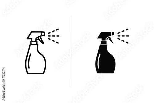 Cleaning Spray Bottle Icon Vector for Disinfectant and Hygiene