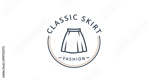 Classic skirt fashion logo design.