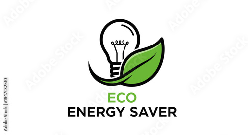 Eco energy saver logo light bulb.
