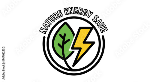 Eco friendly energy save logo design.