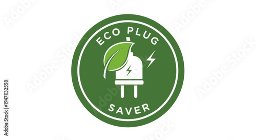 Eco friendly plug saver logo design.