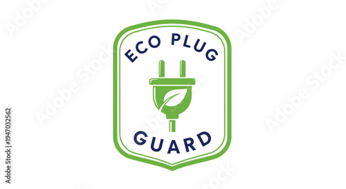 Eco friendly power plug logo design.