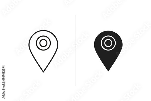 Location Map Pin Pointer for Navigation and Place Icon