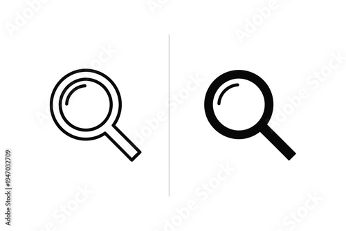 Magnifying Glass Icon Set: Search and Discovery Symbols