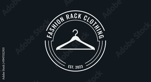 Fashion clothing hanger logo design.