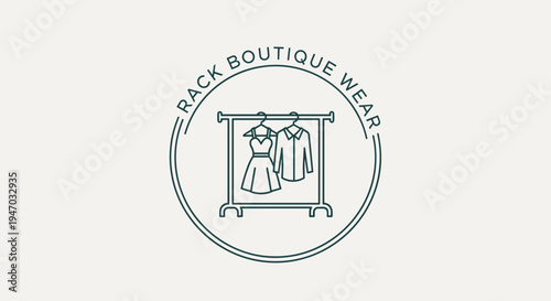 Fashion clothing rack with dresses.