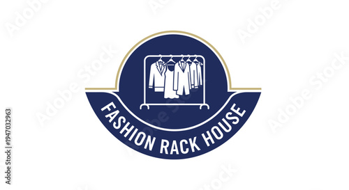 Fashion Rack House Clothing Store Logo.