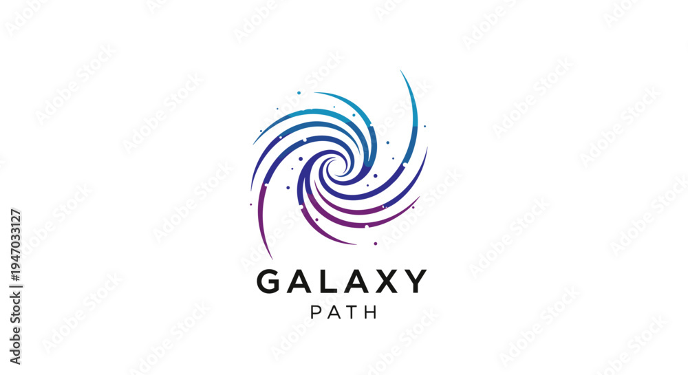 Obraz premium Galaxy Path Logo Design Template 1.