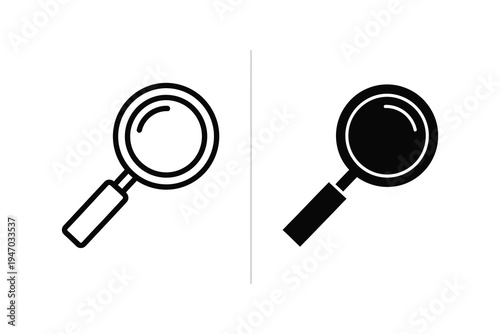 Magnifying Glass Icon: Search, Discovery, and Investigation Tool