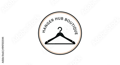 Hanger Hub Boutique clothing hanger logo.
