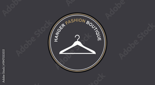 Hanger Fashion Boutique Clothing Rack Logo.