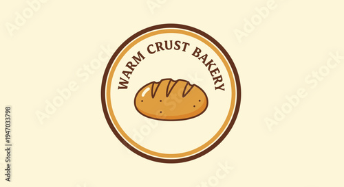 Logo of a bakery with bread.