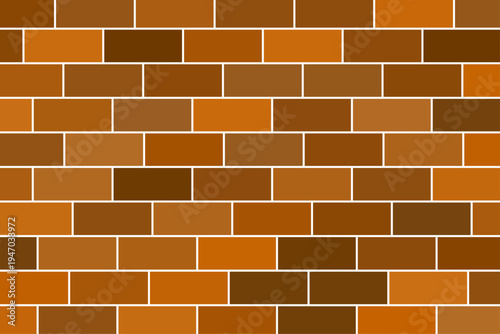 レンガ壁パターン背景テクスチャシンプルブロックデザイン素材　茶色