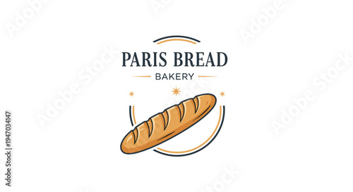 Paris Bread Bakery French Baguette Illustration.
