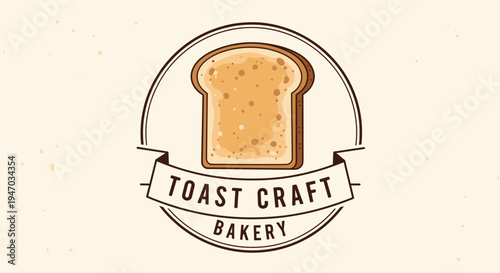 Slice of bread bakery logo design.