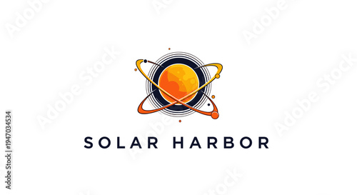 Solar Harbor Logo Design Concept.