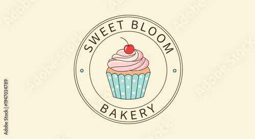 Sweet bakery cupcake logo design 2.