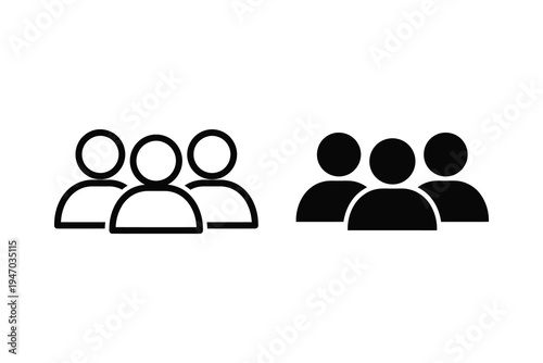 Obraz na płótnie People Group and User Community Vector Icon