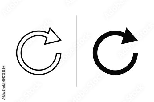 Circular Refresh Arrow Icon - Reload and Update Symbol