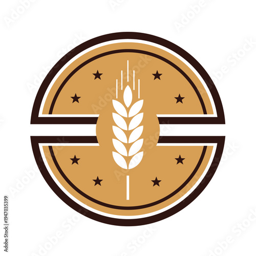 Wheat Emblem Logo Design