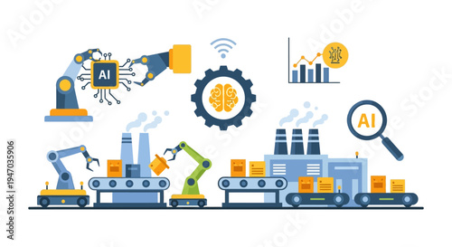 AI and Robotics Transforming Smart Factory: Industrial Automation, Data Analytics & IoT for Modern Production