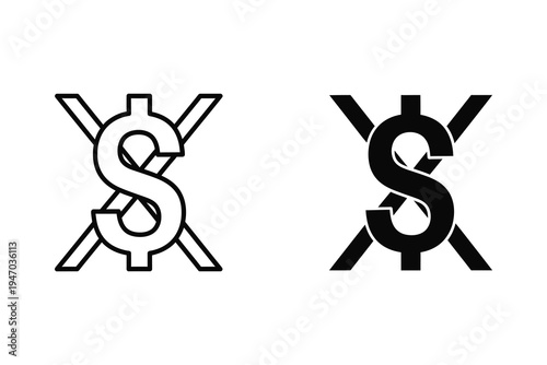 Dollar Sign Icon, Representing Money, Currency, and Finance