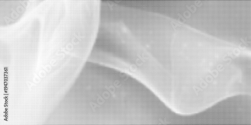 Grunge halftone gradient background. Faded grit noise texture. White and black sand wallpaper. Retro pixelated backdrop. Anime or manga style comic overlay. Vector graphic design textured template