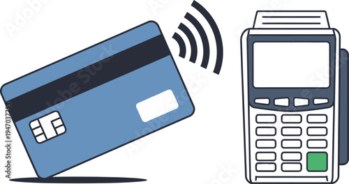 Contactless payment with credit card and terminal