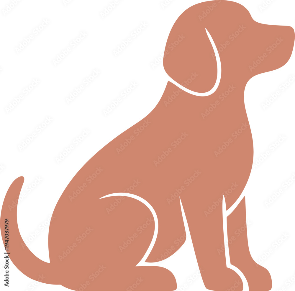 Obraz premium pink style dog illustration