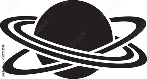 Saturn planet icon vector
