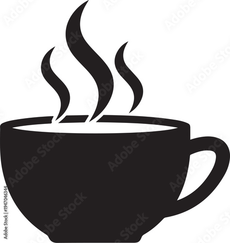 Vector steaming coffee cup icon