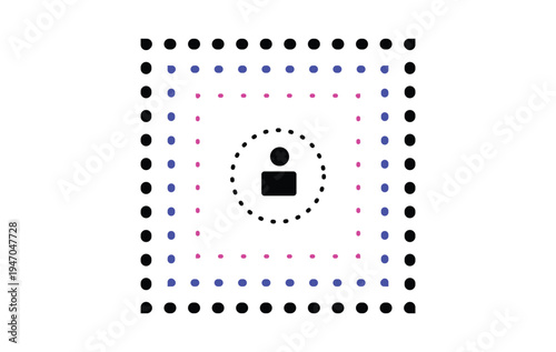 Camera Focus Frame Interface, Image Scanning and AI Vision Detection Vector Illustration