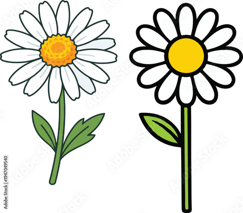 Hand Drawn Daisy Flower Silhouette Icon