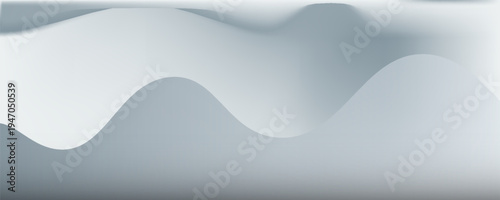 Majestic snow-capped mountains under a clear blue sky, bright sunlight, and shadows create a peaceful winter atmosphere. Vector illustration