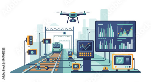 Smart Railway Monitoring: Drone Surveillance, Sensors & Data Analytics for Modern Transportation Infrastructure
