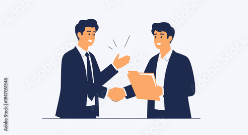 Businessmen shaking hands, closing a deal, partnership, successful agreement, teamwork, office concept