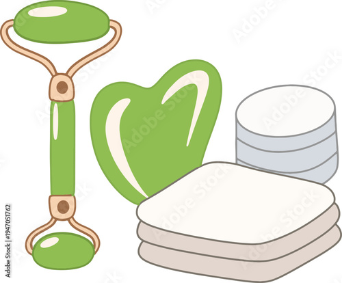 Green Jade Roller Skincare Set