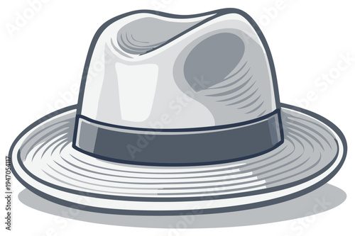 Stylish Trilby Hat with Band Retro Fashion Accessory Formal Occasion Outfit Headwear Elegant Classic Design