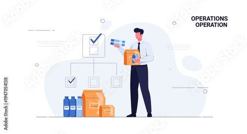 Business Operations Management, Logistics, Supply Chain, Workflow, Checklist, Manager