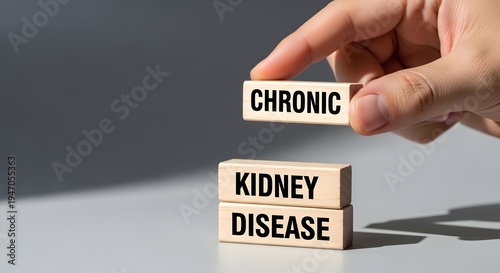 Chronic Kidney Disease Concept - Wooden Blocks with Text