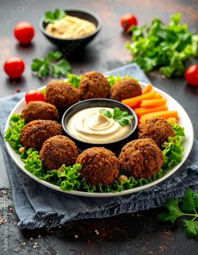 Wallpaper Mural Falafel mit Hummus und Gemüse Torontodigital.ca