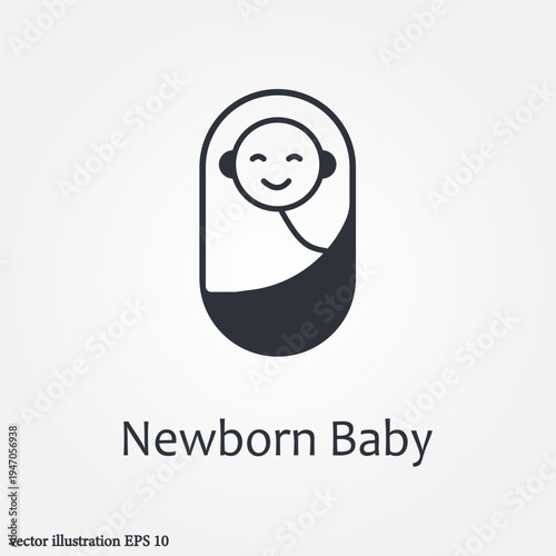 newborn baby icon symbol illustration vector eps10 logo template design pattern seamless bright minimal design flat design realistic style simple design modern design