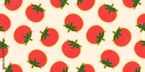 tomato seamless pattern. tomatoes seamless pattern. tomatoes vector illustration